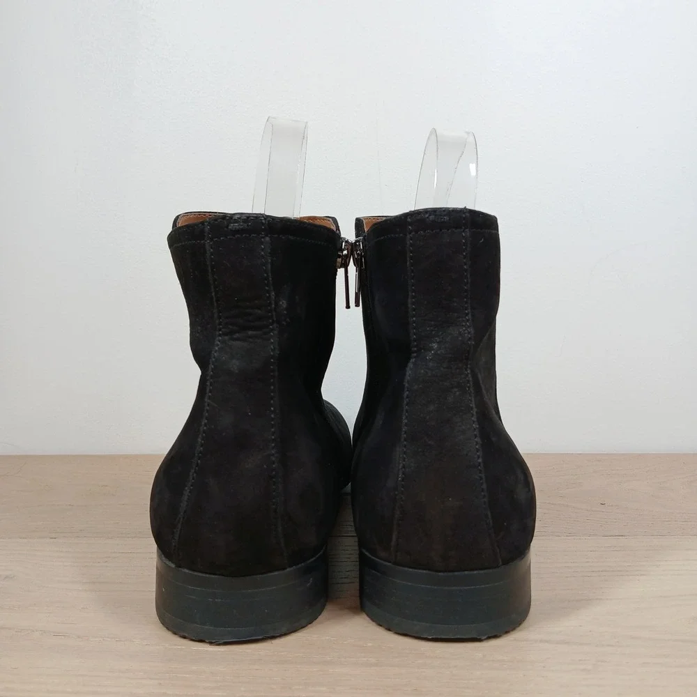 ALDO Ankle Boots Men's US 10 Black Suede Chelsea Side Zip Dress Booties